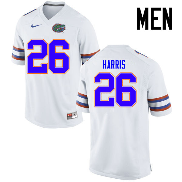 Men Florida Gators #26 Marcell Harris College Football Jerseys Sale-White - Click Image to Close